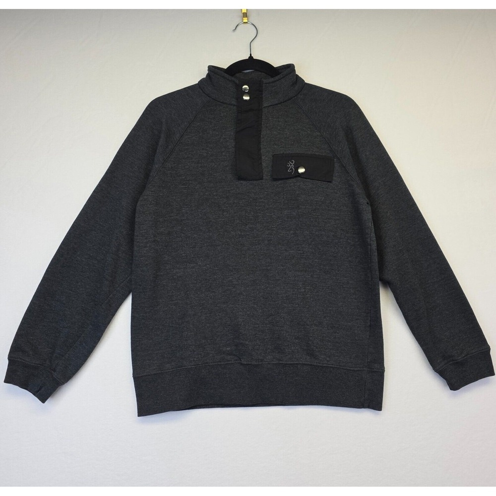 Browning Sweater Mens S Boulder‎ 1/4 Zip Pullover Fleece Lined Shooting Hunting
